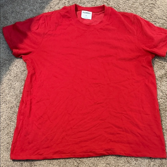 Old Navy Men's Vibrant Red Short Sleeve Tee - Picture 1 of 4